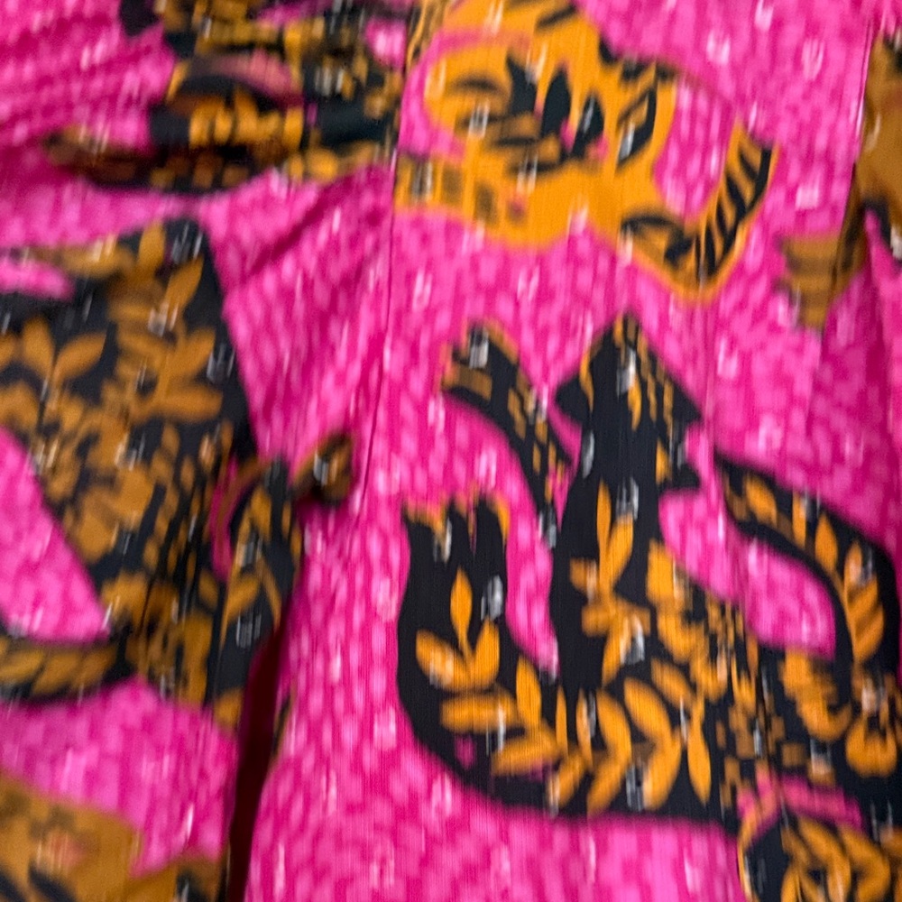 FARM Rio Hot Pink Tropical Animal-Print Tiered Mini Dress - Picture 9 of 10